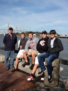 My husband David Moore with his team (the winners of our Amazing Race competition that used QR codes.